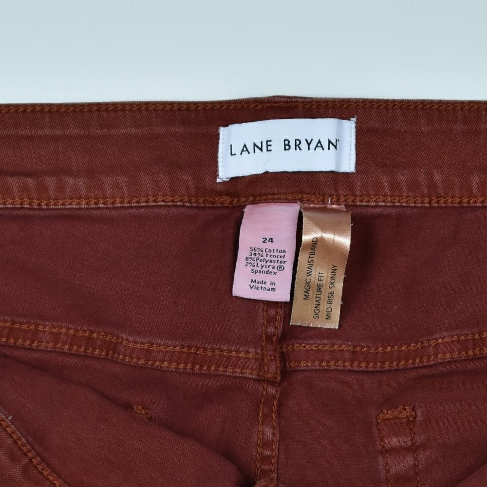 Lane Bryant Mid-Rise Skinny Jegging Burnt Orange 24 - Picture 6 of 6